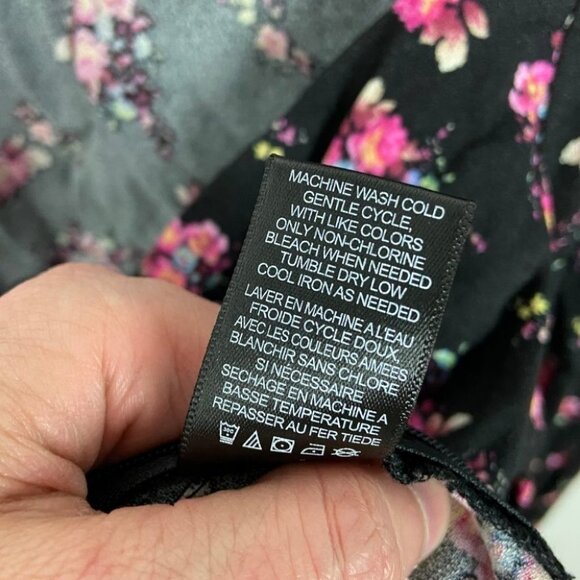 NEW AFRM Hart Floral Print Peplum Cutout Top Bohemian Nordstrom Bell Sleeve Boho - Picture 9 of 14